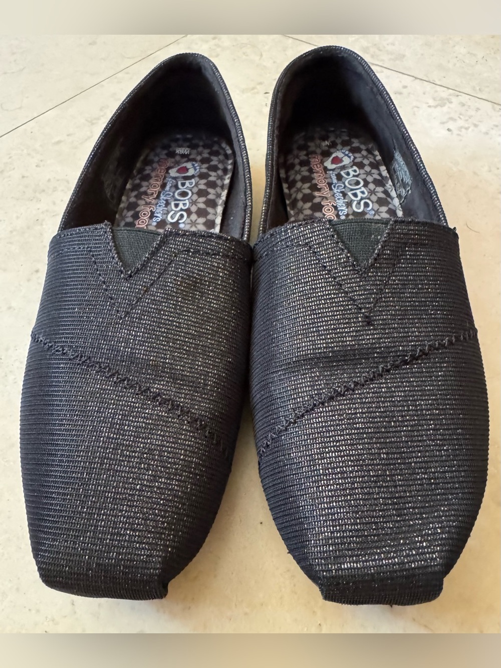 Skechers BOBS Black Slip-On Loafers
